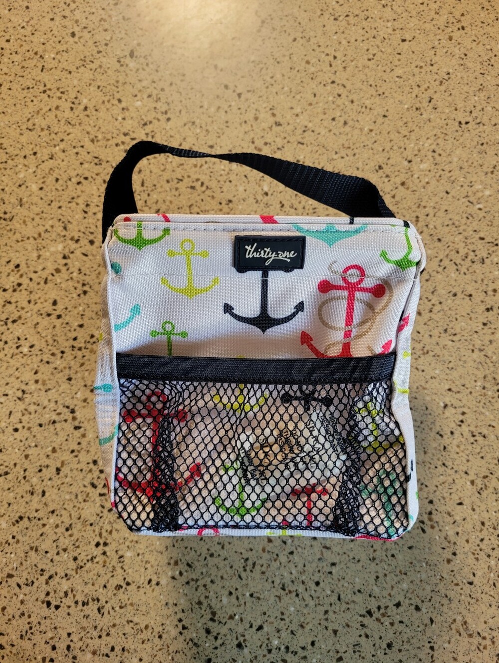 Thirty One Littles Carry All Caddy W/handle Collapsible Nautical Anchor Print